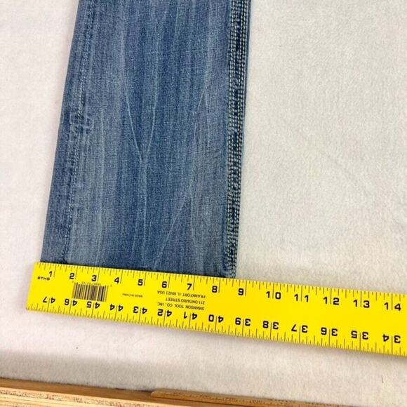 BE ROCK FOR EXPRESS Jeans Women 6R 30X40 Bootcut Blue Denim Cowboy Embroidered - Picture 11 of 12